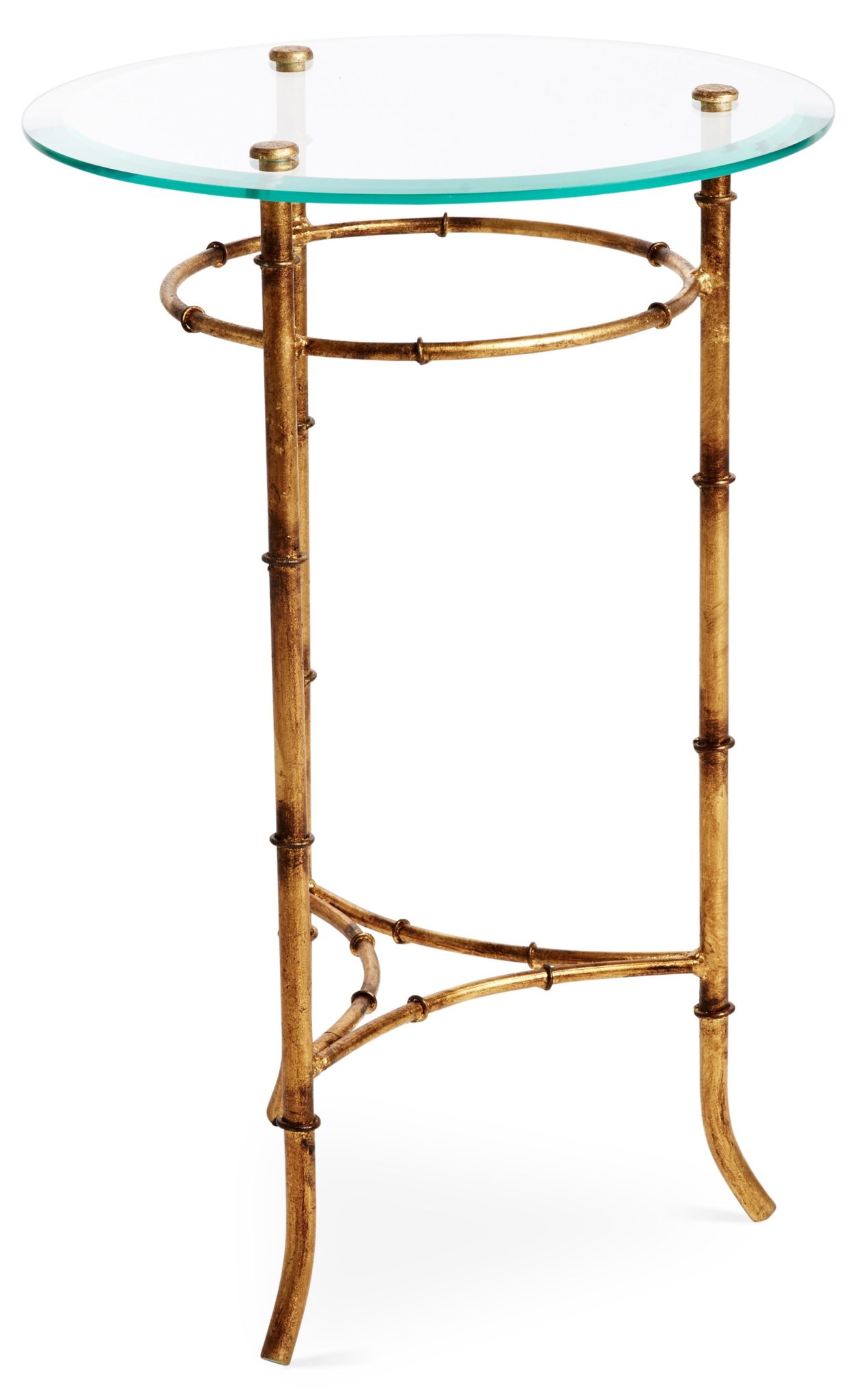 Antique Gold Bamboo Side Table Dessau Home