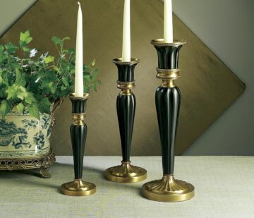 Puzzling Candleholder - Brass & Bronze - 13.5x9.5x8.75 - Set of 4